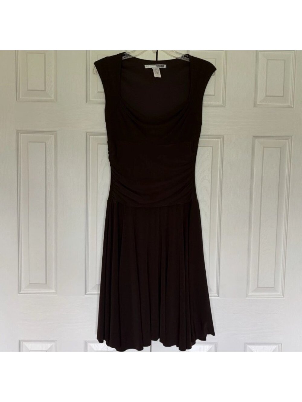 Vintage Brown Dress Necessary Objects By Ady Gluck Frankel Size S/M Y2K